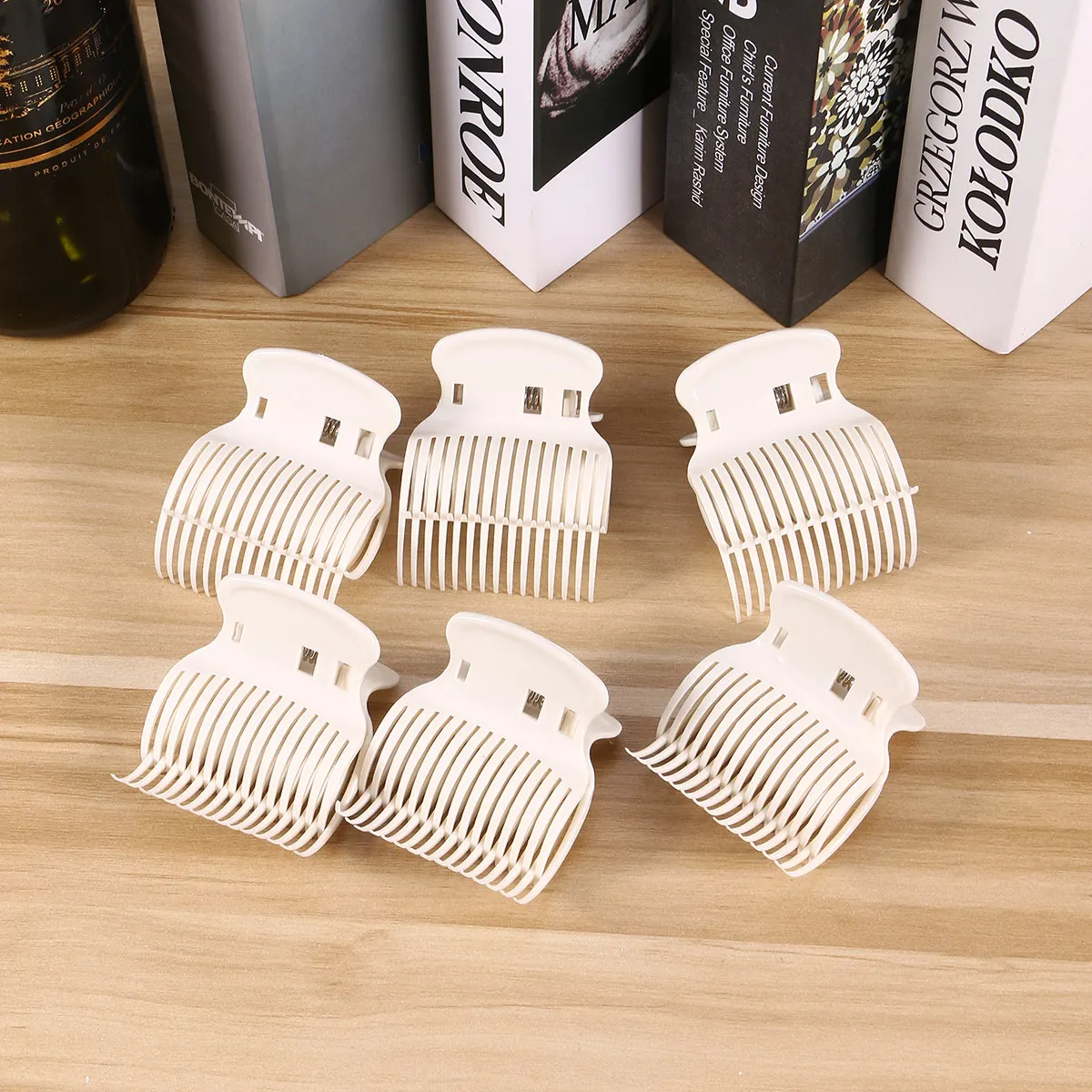 12Pcs 고온 헤어 클램프 플라스틱 머리핀 고정 클립 펌 염색 살롱 이발소 매일 사용하는 헤어 액세서리