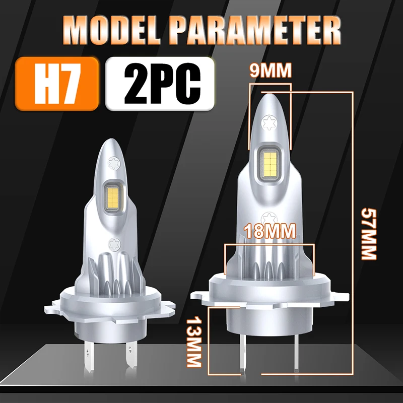 1000W 800000 LM 터보 H7 LED CANBUS 라이트 미니 헤드 램프 1:1 크기 무선 H1 H8 H11 9005 9006 HB3 HB4 LED 6500K 4300K ??안개등