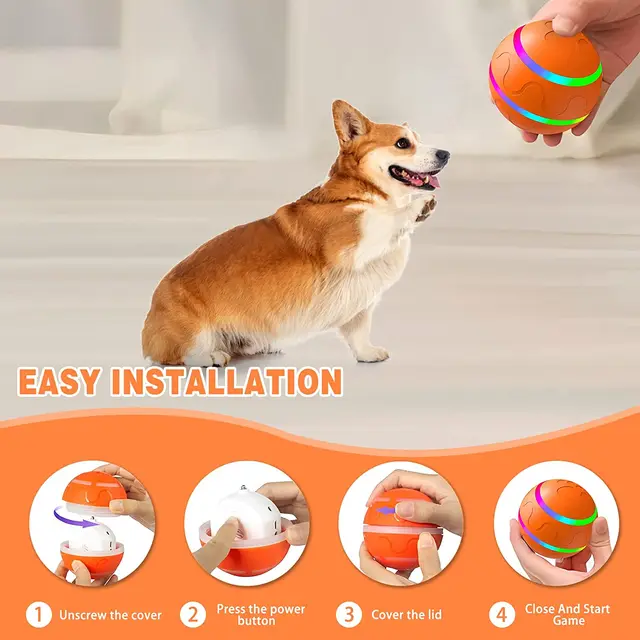 Bola para perros con control remoto, bola rodante activa automática para  perros, juguetes interactivos para perros que se mueven automáticamente,  bola