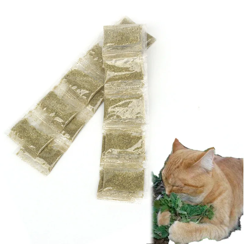 10PCS-Catnip-Bags-Cat-Grass-Chopped-Leaf-Powder-for-Cats-Natural-Nepeta ...