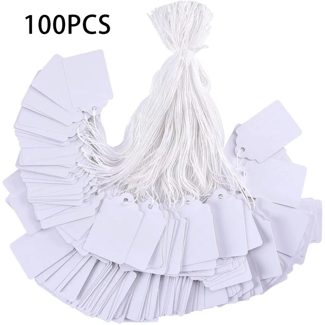 100Pcs Price Tags with String Attached Writable for Product Birthday  Jewelry