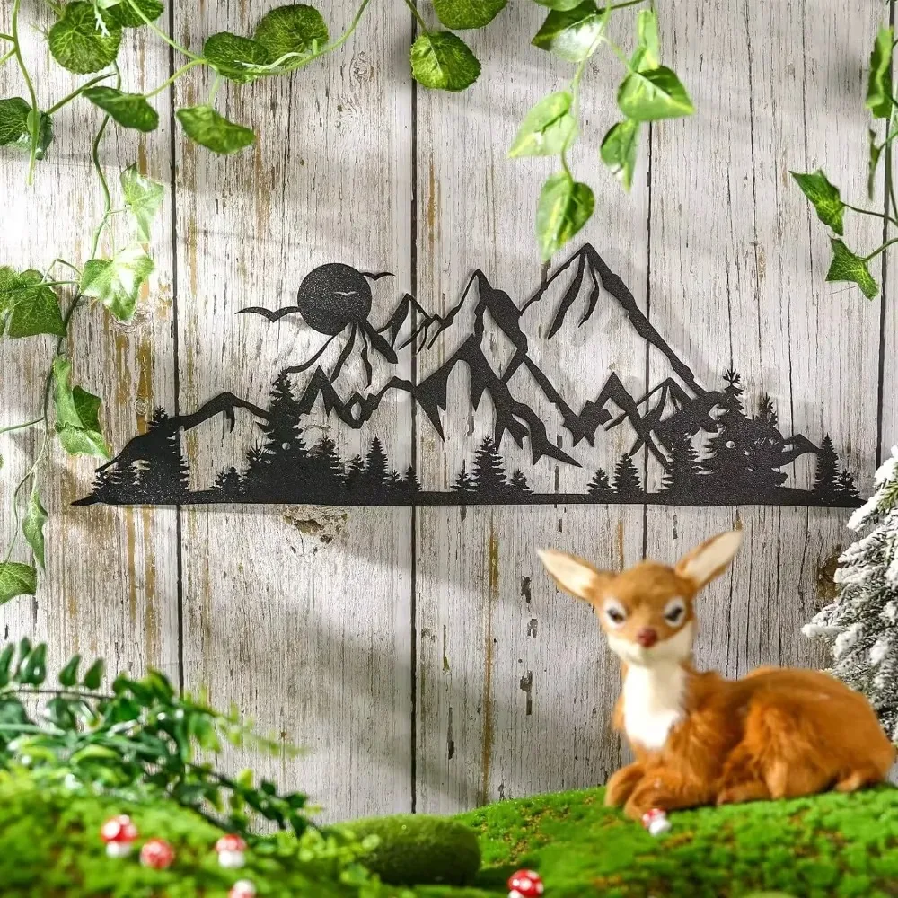 Metal Art Rustic Mountain Range 6