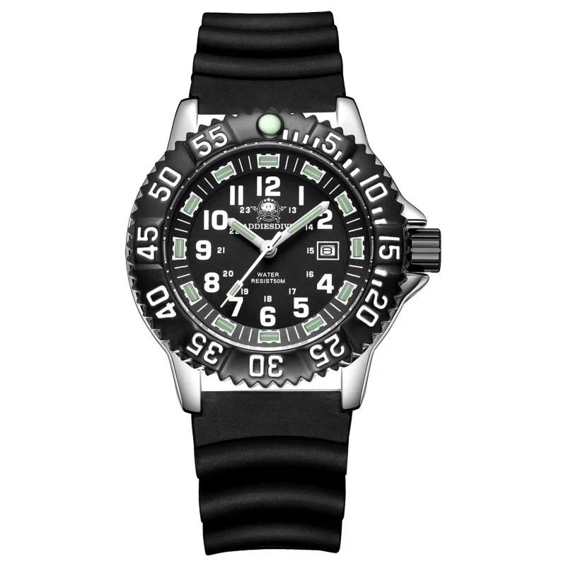 ADDIESDIVE Men's Luminous Waterproof Nylon Strap Watch