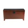 Pyramid Trunk Coffee Table, Mission Style, Multiple Finishes MD pine veneer Black metal handle extra storage space 3