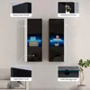 Wall Unit Entertainment Center with 40" Electric Fireplace, Includes 80" Floating Fireplace TV Stand, 2 X Wall Cabinets 5