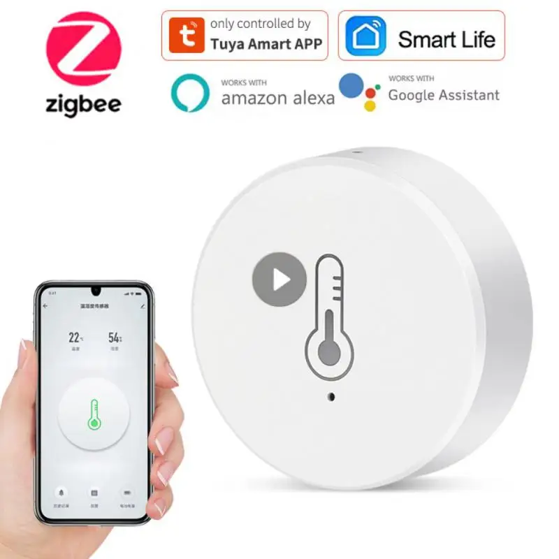

Умный датчик температуры и влажности Tuya ZigBee, комнатный термометр, контроллер, монитор, детектор с функцией Smart Life, Alexa, Google Home