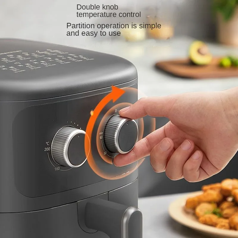 5L Air Fryer Steam Fryer Temperature and Time Control Intelligent Timer Non-stick Auto Power Off Multi-function Electric Fryer 6