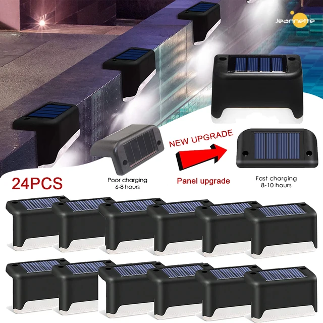 Lampa solarna LED oświetlenie schodów na zewnątrz wodoodpor…
