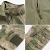 Ruins Camo Tactical Sets Men Breathable Quick-dry Training T Shirts Multi-pocket Wear-resistant Cargo Pants 2 Pcs Suits Hunting 5