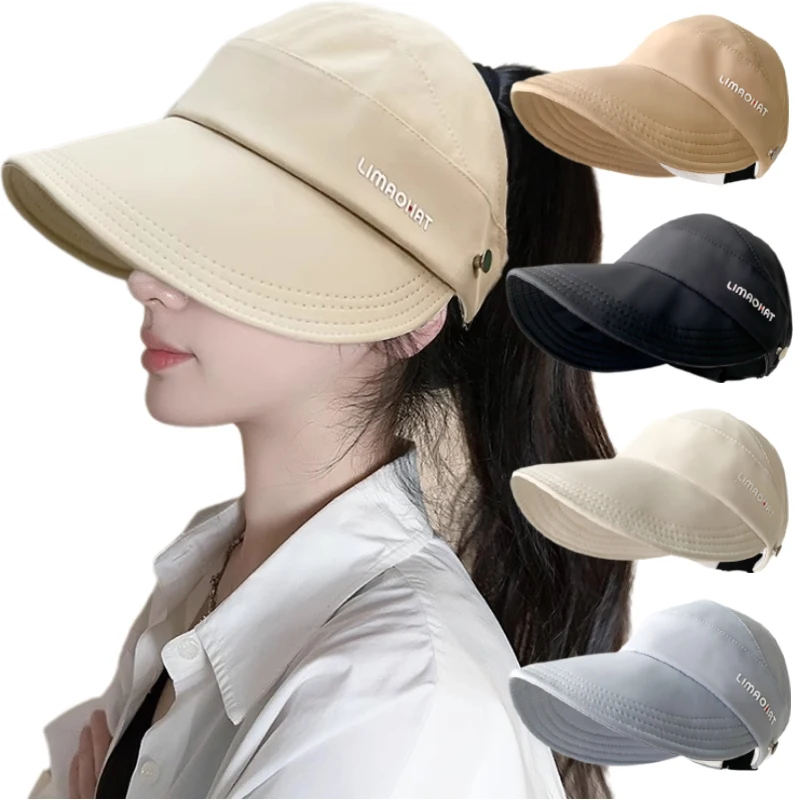 

Summer Sunshade Fisherman Hat Women Girls Adjustable Solid Color Empty Top Hats Outdoor Casual Sports Hats Fashion Accessories