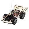 DIY RC Car Toys Assembly Wooden Building Vehicle Toys Racing Car Toy Scientific Experiment Model Kits Gift For Kids 4