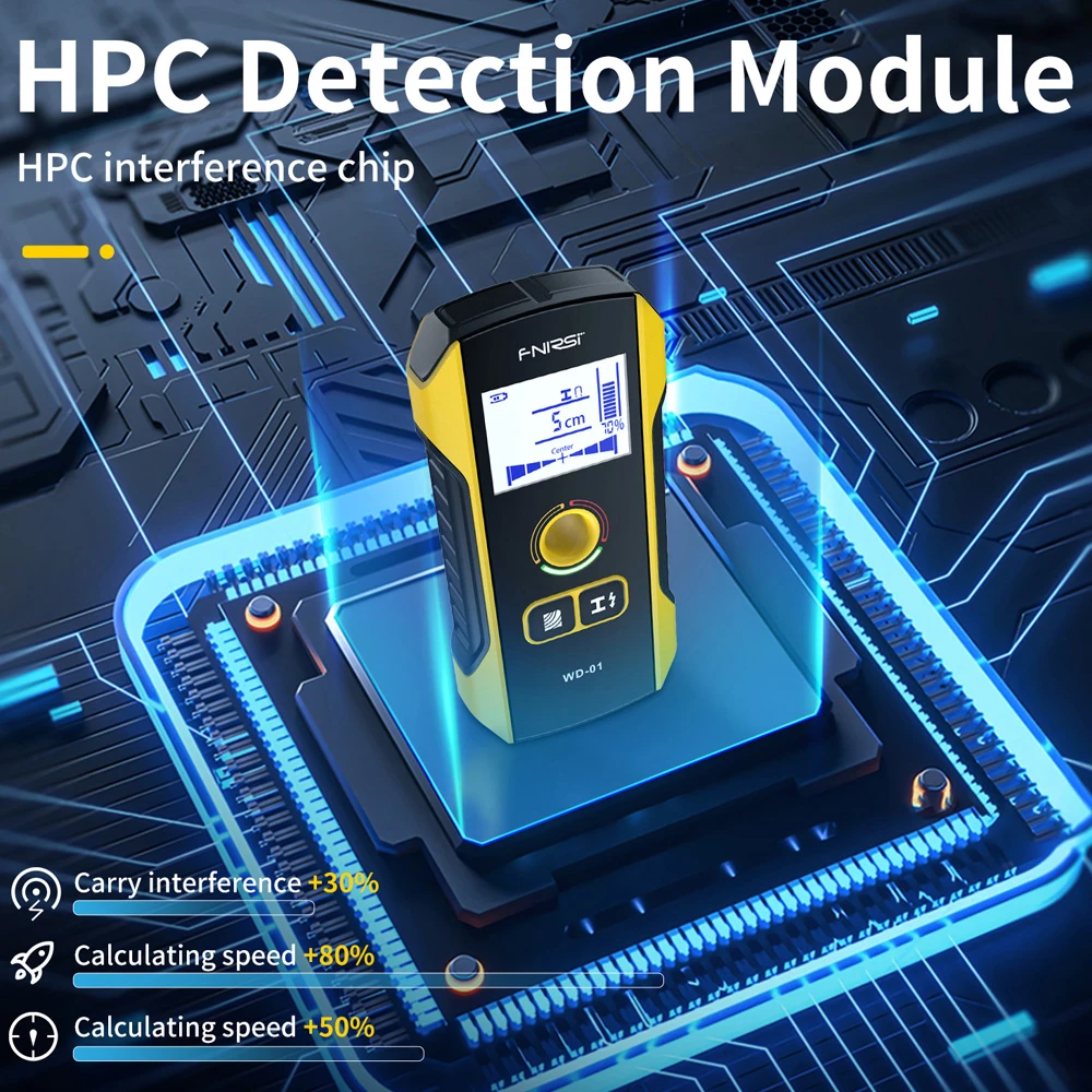 FNIRSI WD 01 Metal Detector Wall Scanner Drill Hole Positioning Tool AC Live Cable Wires Metal