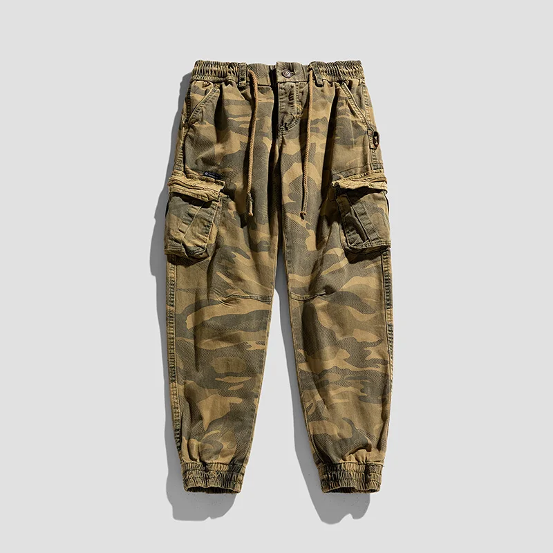 CAAYU Joggers Mens Cargo Pants Men Multi-pocket Male HipHop Japanese Streetwear Trousers Jogging Casual Camouflage Pants for Men