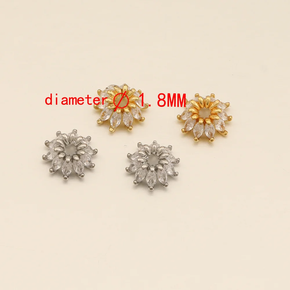 Cordial Design 11*11MM 50Pcs Jewelry Findings & Components/Flowers Shape/Hand Made/Jewelry Accessories/Copper/DIY CZ Cap Making - cordial
