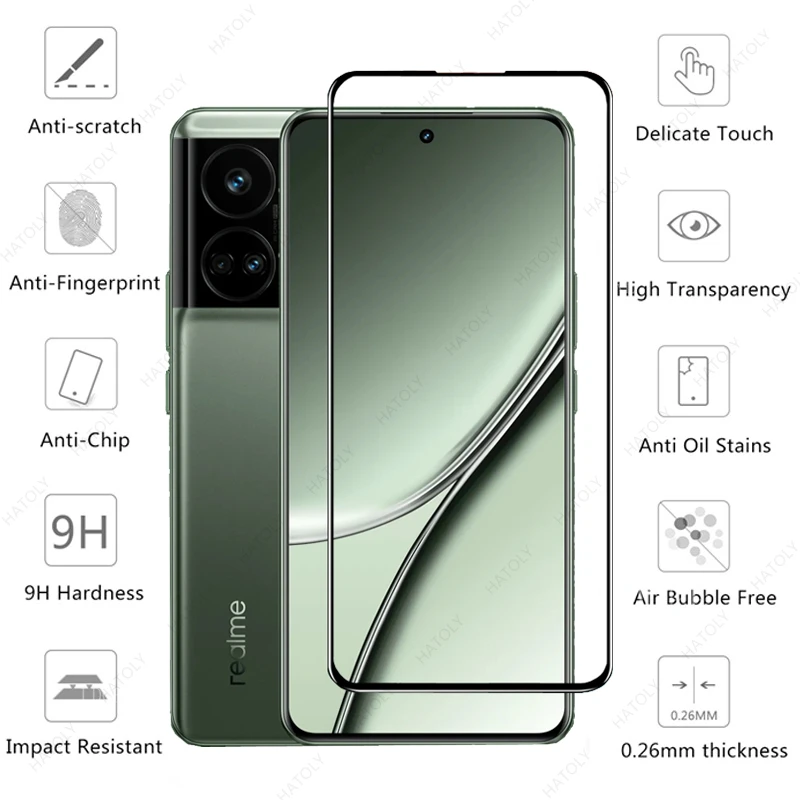 Front Glass for Realme GT5 Tempered Glass for Realme GT5 Screen Protector HD Camera Len Film for Realme GT5 240W