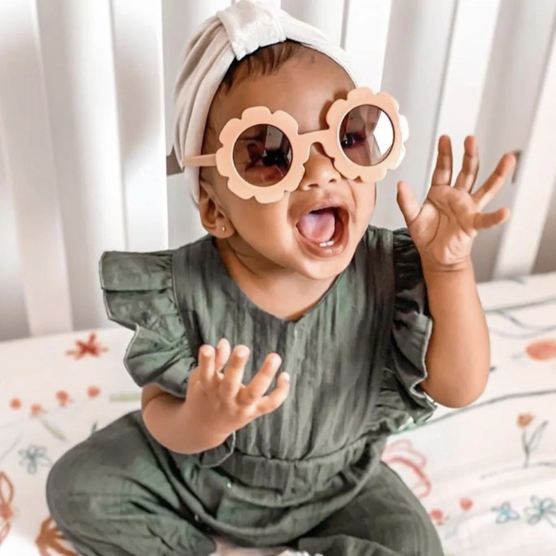 2022 Children's Flower Round Sunglasses Cute Kids UV400 for Boy Girls Toddler Lovely Baby Sun Glasses Infantil Oculos De_voghion.com
