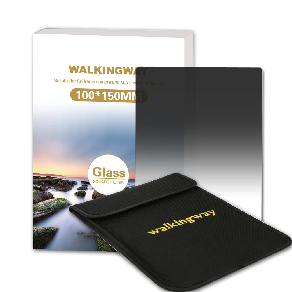 Walking Way 150x100mm 100x100mm Optical Glass Soft Gradient ND filter Filtro GND8 16 ND64 ND1000 Camera Square filter for Camera 4
