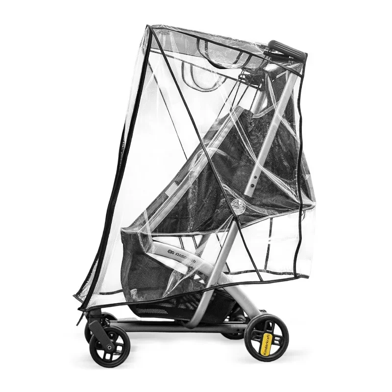Transparent Baby Umbrella Stroller Rainproof Cover Waterproof Travel Pocket Stroller Rain Cover Nobstructed Stroller Accessories