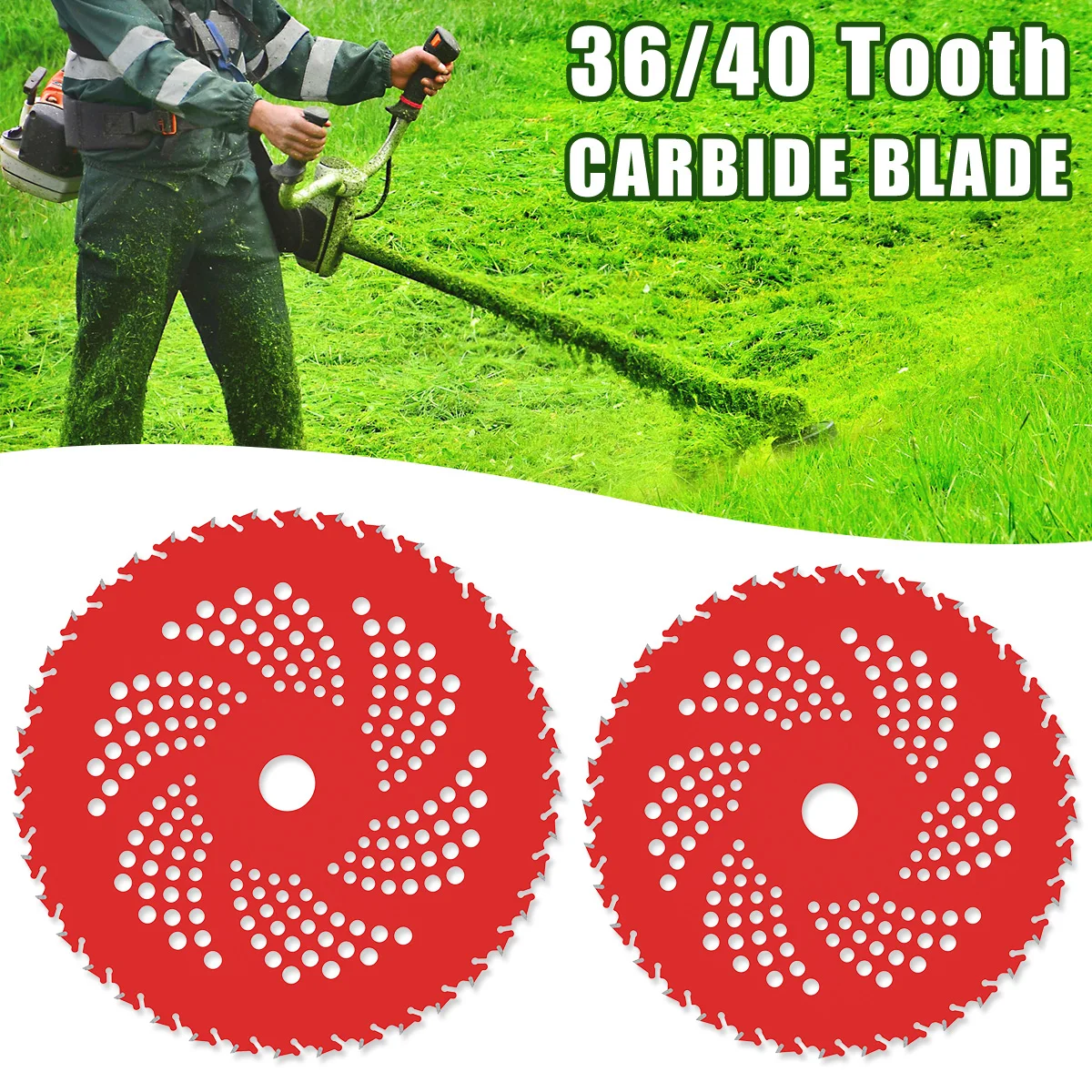 6/10inch 36/40teeth Alloy Brush Cutter Saw Blade Lawn Mower Grass