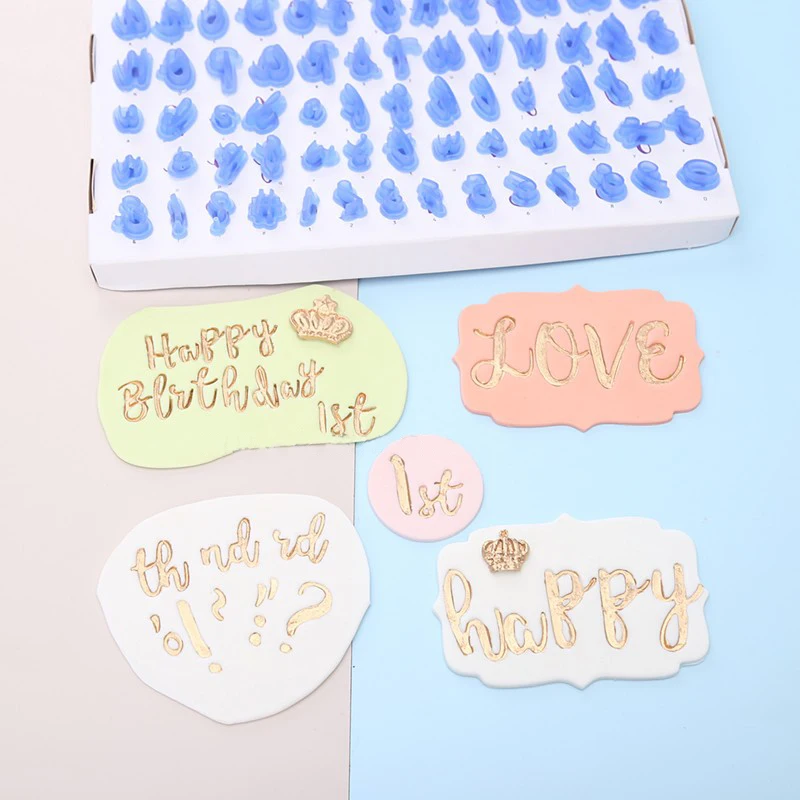 DIY Alphabet Number Letter Cake Mold 3D Biscuit Stamp Cookie Embosser