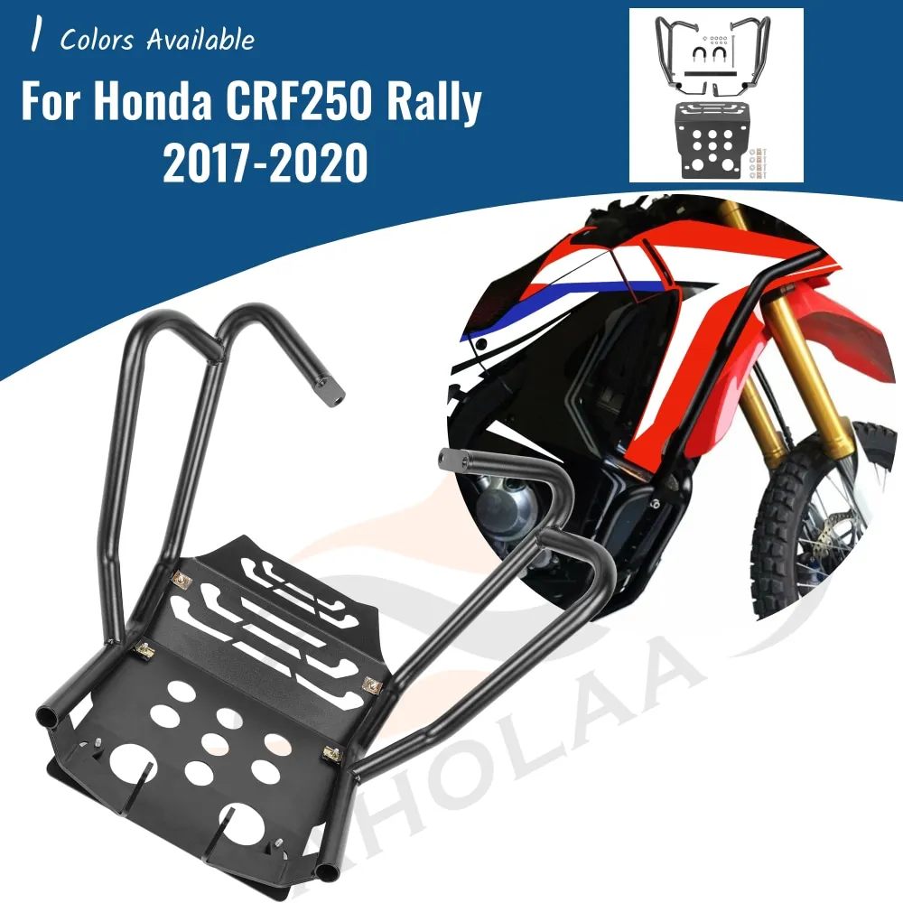 

Motorcycle Crash Bar Engine Guard Fall Protection For Honda CRF250 CRF 250 Rally 2017-2020 Lower Bumper Skid Plate CRF300 Rally