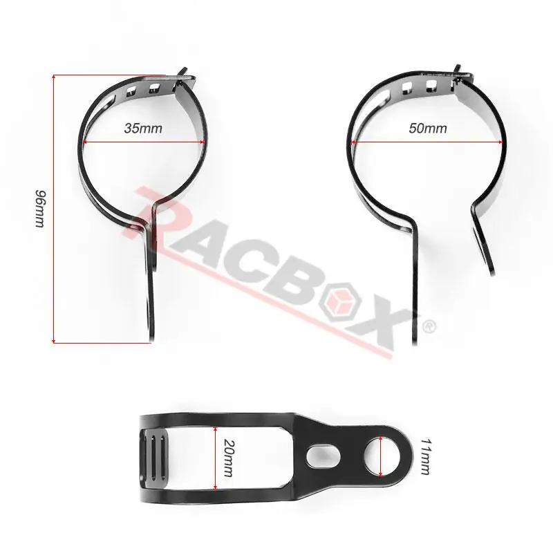 Motorcycle Turn Signal Bracket Motorcycle Light Bracket Metal 35-50mm Front Fork Clamp Left Right Motorcycle Turn Signal Lights Mount Fixed Bracket for Sport Chopper Street Bike