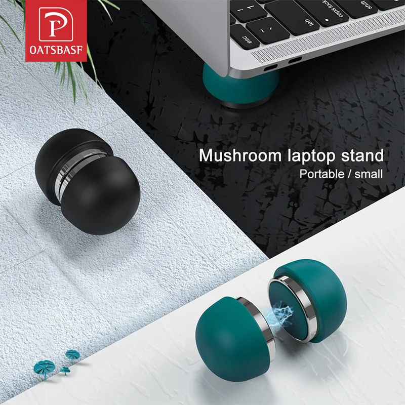  Oatsbasf Laptop Stand Notebook Accessories Laptop Mushroom Holder Foldable Mini Cooler Stand for Macbook Pro Air Support Bracket 