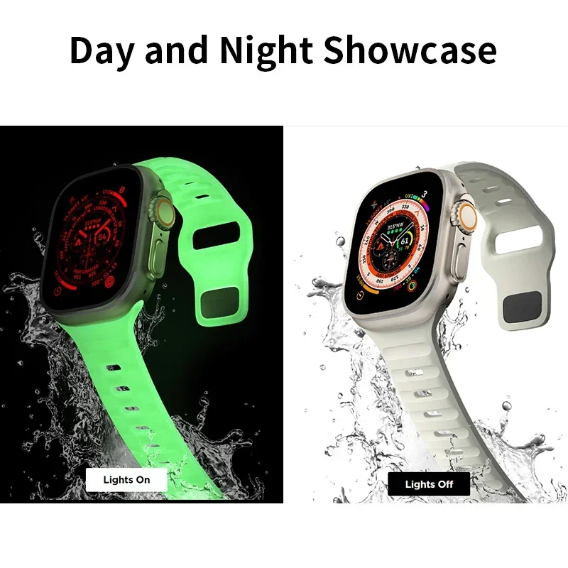 รูปสินค้า สร้อยข้อมือซิลิโคน Luminous GLOW สำหรับ Apple Watch หลายขนาด