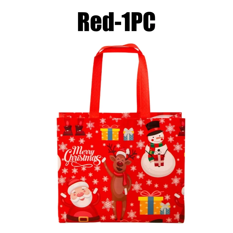 שקי מתנה לחג המולד עם ידיות שקיות חוזרות לשימוש לאריזת מתנות ציוד למסיבת חג המולד אחסון מועדון