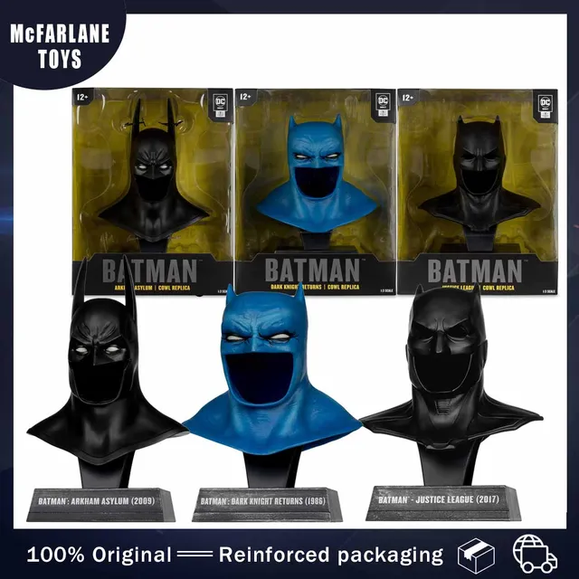 Original McFarlane Toys Batman Helmet (Arkham Asylum/Justice League/Dark Knight Returns) 1:3 Scale Cowl Replicas Model Gifts