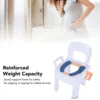 Commode Toilet Chair Easy To Clean Toilet Commode Anti Slip Foot Pad Backrest Cushion Extra Wide for Squat Toilet for Bathroom 5