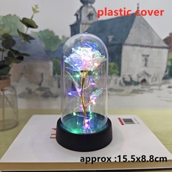 LED Galaxy Rose Artificial Flowers - Wedding, Valentine's, and Mother's Day Decoration Gift (Battery Not Included) (S)