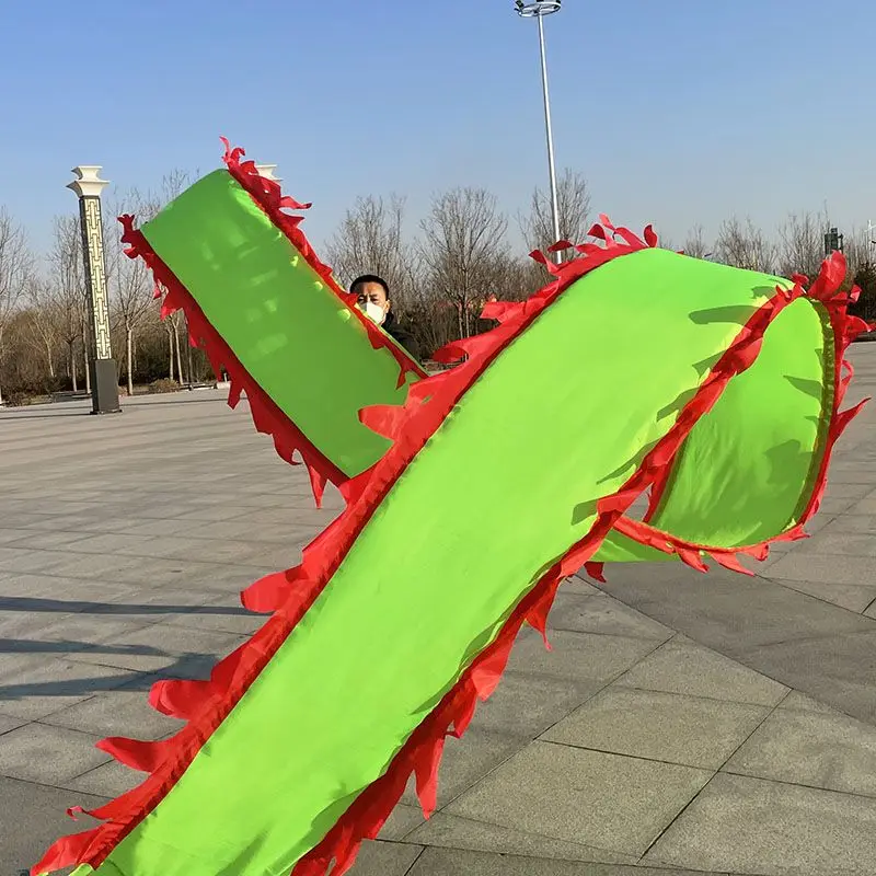 6/8/10 Meters Washable Dragon Dance Ribbon Pure Color Fitness Dragon Tail Accessories 75cm (Not Include Head))