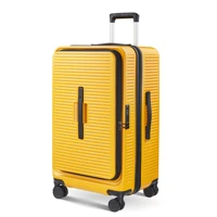 Expandable Capacity Suitcase Front Opening Travel Trolley Case with Spinner Wheel TSA Lock PC Material Rolling Luggage 20/24/28