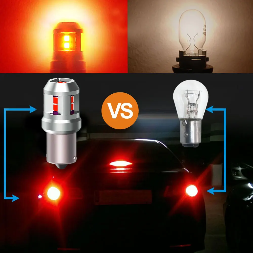 VANSSI 2pcs Ba15S P21W 7506 1156 LED ����, ���� �����Ʈ ���� ���� �� ��ȣ, �극��ũ, ���� ����Ʈ ���׷��̵� 3497 1141 1073