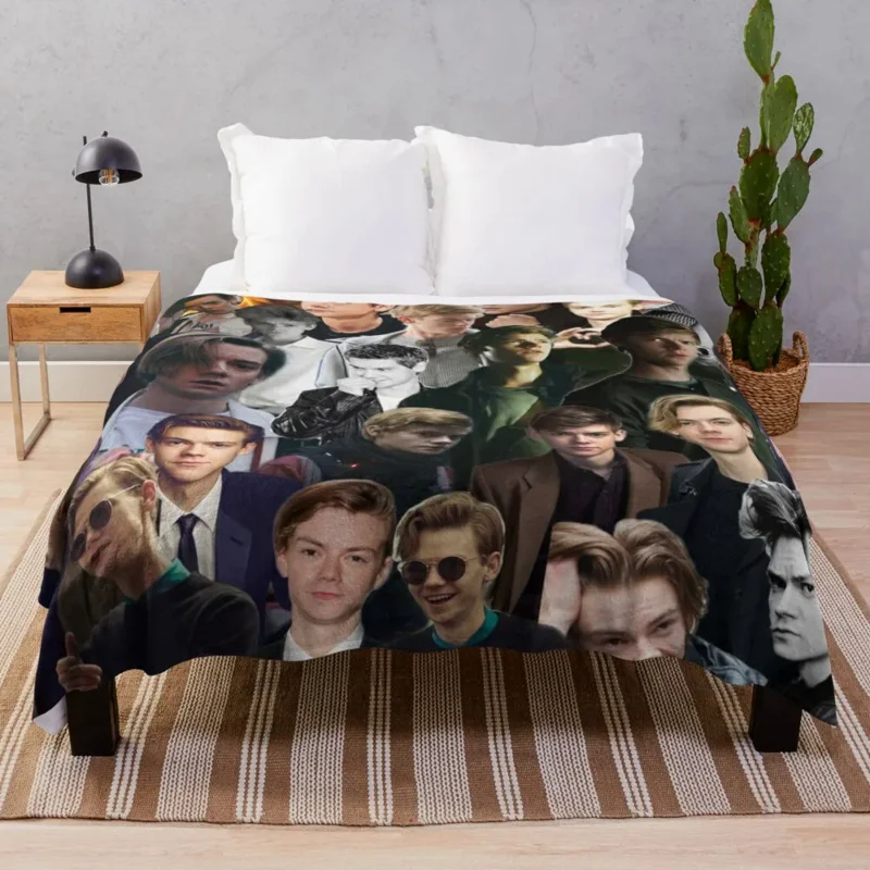 

T-homas B-rodie-Sangster Throw Blanket Fluffy Blankets Large Decorative Bed Blankets Furry Blanket