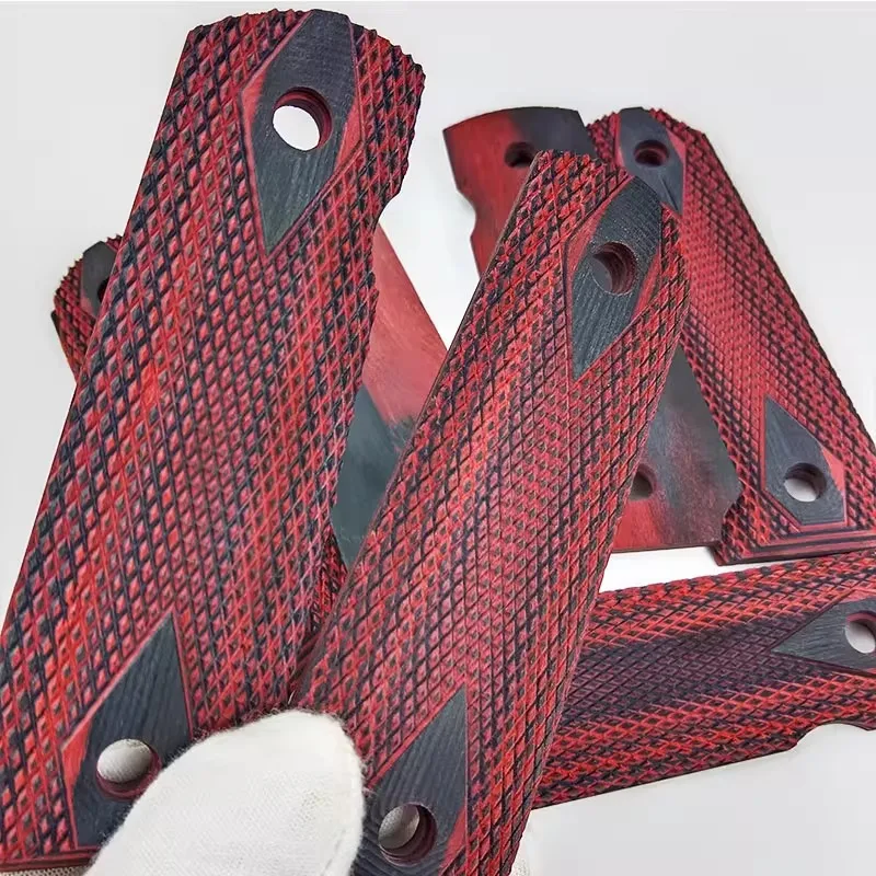 Poignées Mécaniques De Luxe Style 1911 – Bois Noir Et Acrylique – Grips Custom DLX Luxe