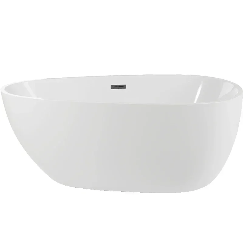 Thin-edged small apartment integrated independent bathtub, household adult egg-shaped acrylic