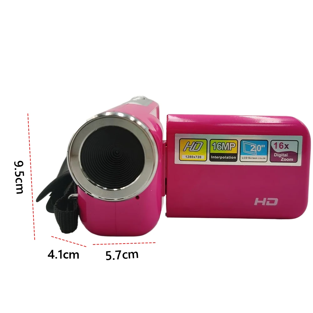 USB 케이블이 포함된 16MP 720P 휴대용 DV 캠코더 디지털 캠코더 2.0인치 TFT 컬러 스크린 학생 청소년을 위한 16X 디지털 줌