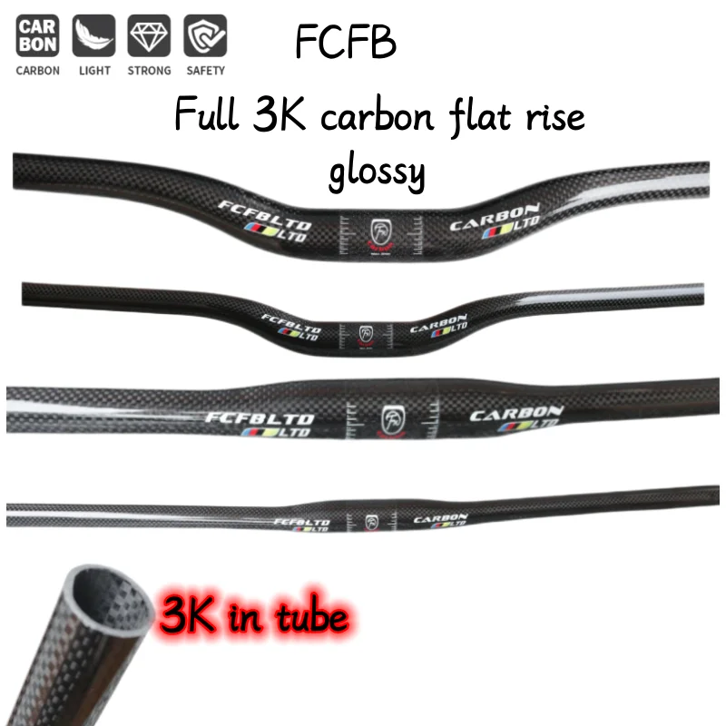 carbon handlebar MTB Handlebar Flat Or Rise Handlebar 31.8*380-760mm matte bike parts handlebar carbon bicycle bike handlebar