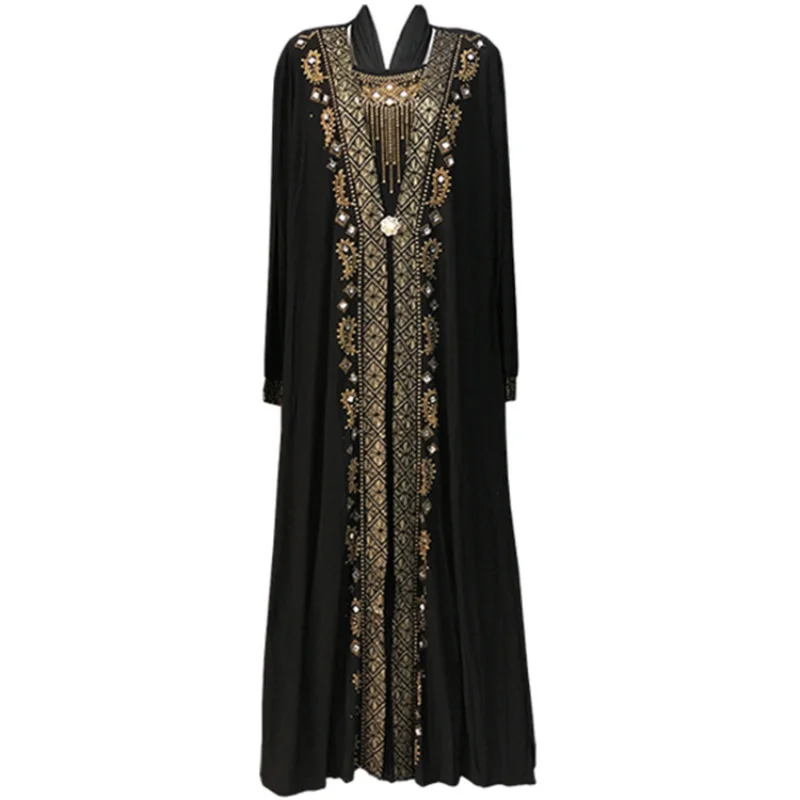 Musulman Abaya Dress Nailed Robe Femme Musulman Worship Gown African Dresses for Women for Dubai Middle East