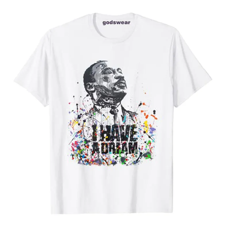 

Martin Luther King Jr. Day I Have A Dream MLK Day T-Shirt Black Pride Tee Tops Black-history Month Clothing for Women Men