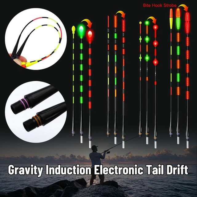 Super Bright Night Fishing LED Smart Gravity Induction Electronic Tail  Drift Float Top Luminous Electronic Fishing Float Buoy - AliExpress