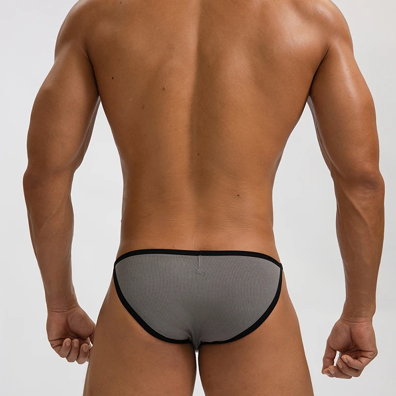 Fashion Sexy Men's Briefs Solid Color Male Soft Panties Mid Waist Underpants Modal Breathable Comfortable Underwear Briefs Homme