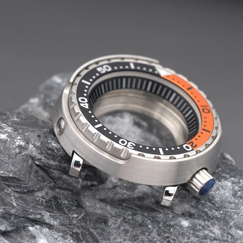 Enhanced Waterproof Tuna Canned Watch Case with Transparent Back Cover