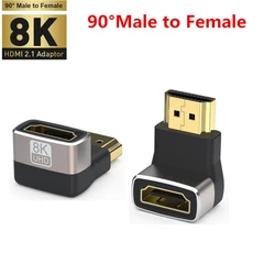 Ultra HD HDMI 2.1 Right Angle Adapter - Male to Female Connector (8K ZJ90)
