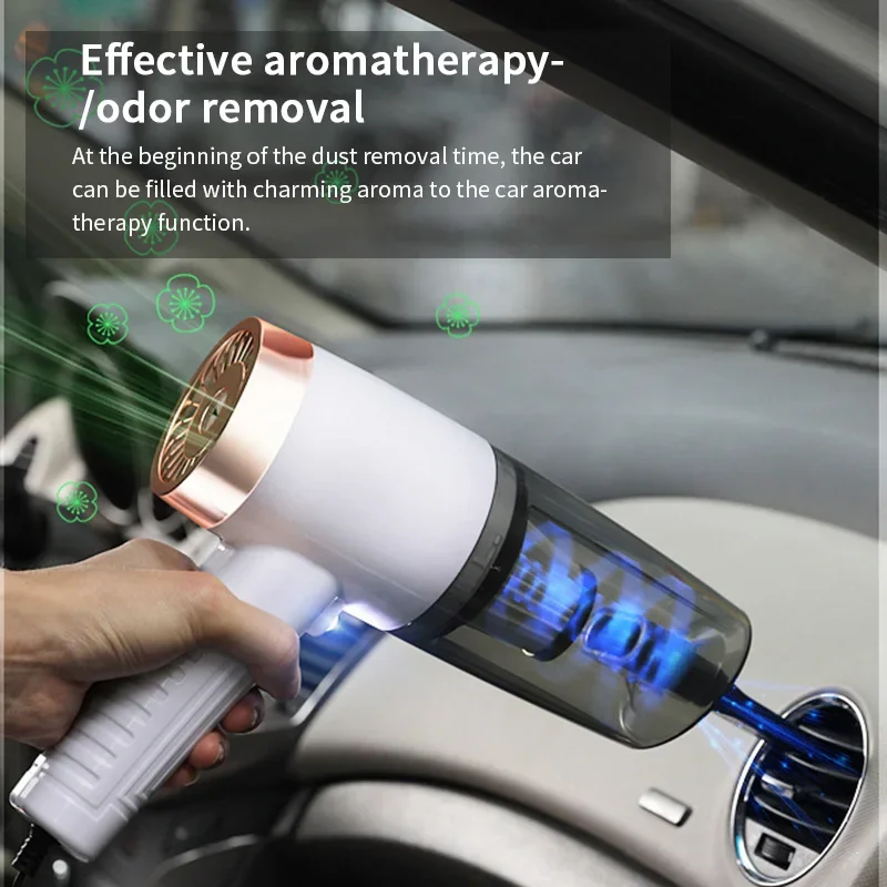 

4500Pa 120W Portable Cordless Car Vacuum Cleaner Wet Dry Dual-Use Mini Wireless Handheld Automatic Dust Collector with Lighting