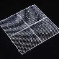 4PCS 2.6mm/5mm Fuse Beads Transparent Big Square Pegboards Ironing Beads Boards DIY Material Template Melting Beads Pegboard 1