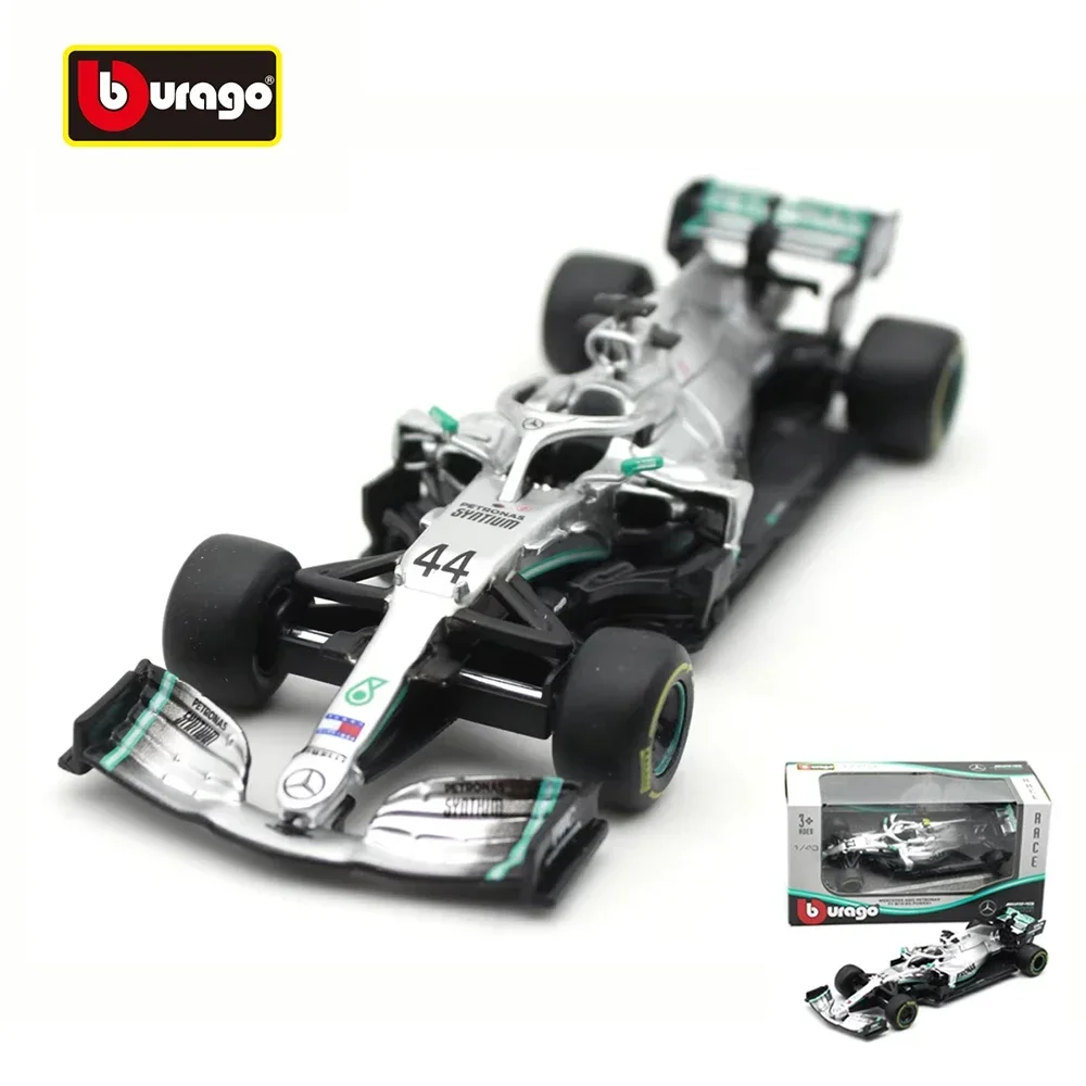 Bburago 1:43 Mercedes Benz 2019 W10 F1 Formula Static Die Casting Alloy Model Racing Car # 44 # 77 Collection Gift Toy 3