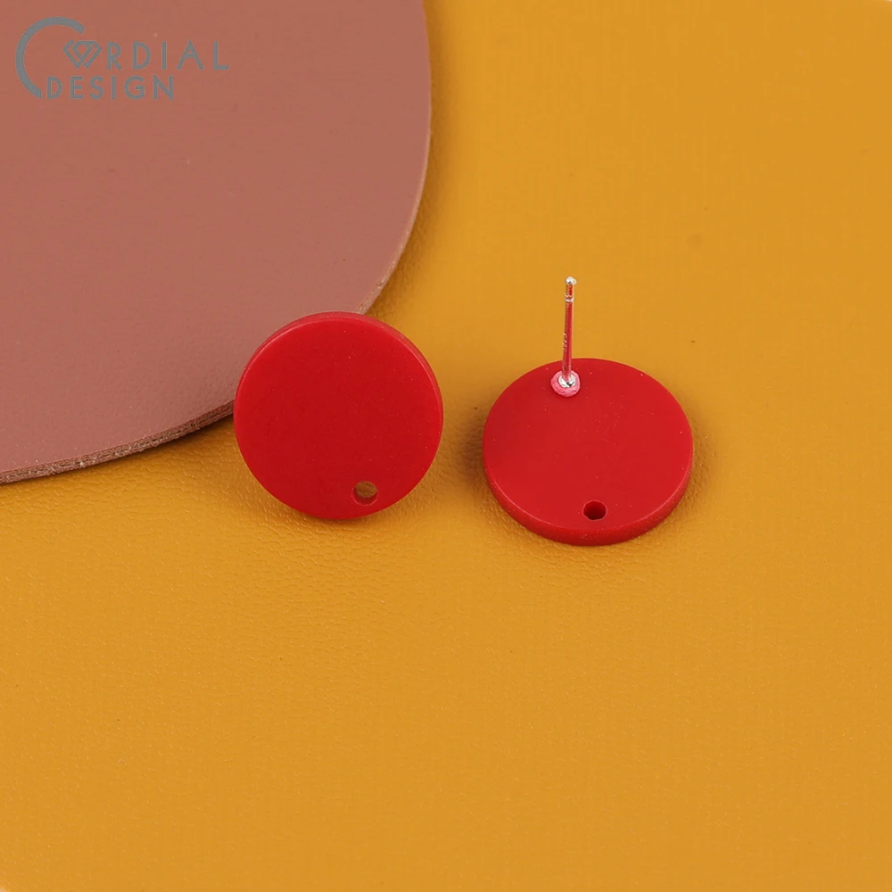 Cordial Design 100Pcs 16*16MM Jewelry Accessories/Earrings Stud/Multicolor/Hand Made/Round Shape/Jewelry Findings & Components - cordial